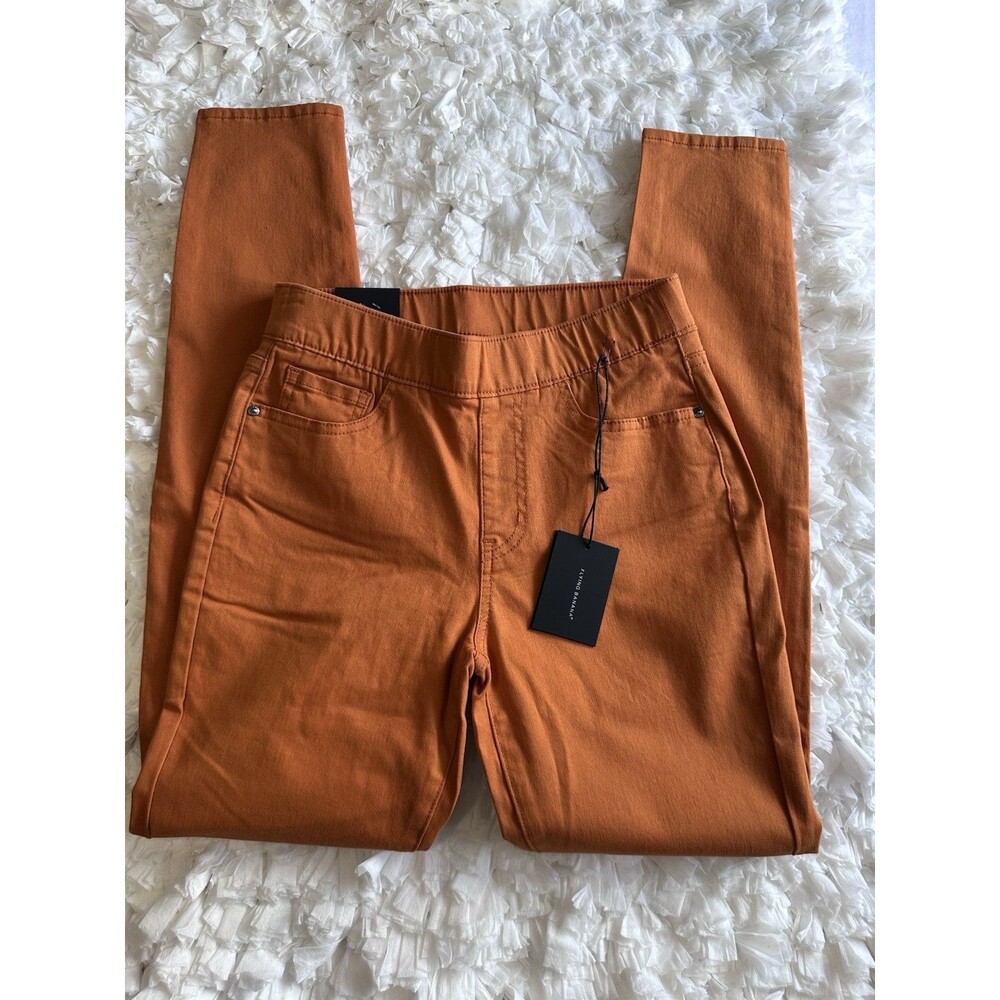 FLYING BANANA Skinny Jeans Orange Stretch Elastic Waist 5-Pocket Women’s Denim